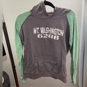 Gray and Green Mt. Washington Hoodie
